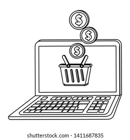 Shopping online icon design vector illustration