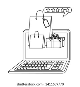 Shopping online icon design vector illustration