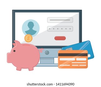 Shopping online icon design vector illustration