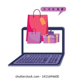 Shopping online icon design vector illustration