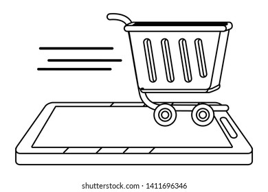 Shopping online icon design vector illustration