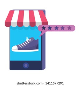 Shopping online icon design vector illustration