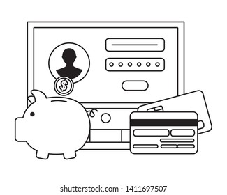 Shopping online icon design vector illustration