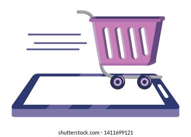 Shopping online icon design vector illustration