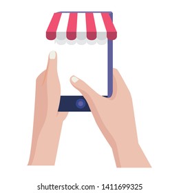 Shopping online icon design vector illustration