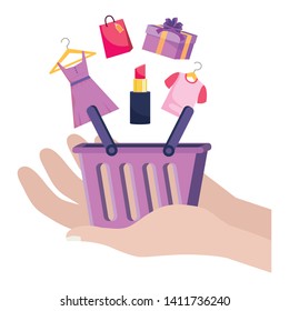 Shopping online icon design vector illustration