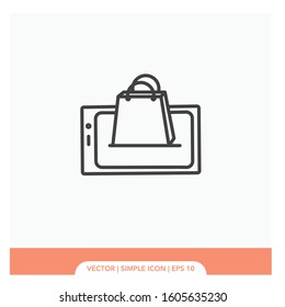Shopping online Icon Vector Illustration