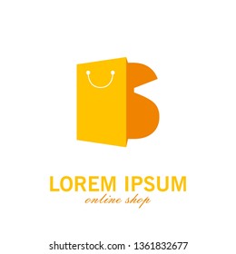 Shopping Online Initial S. Initial letter S logo vector design template. Initial S minimalist logo template vector.