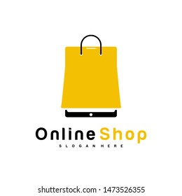 Shopping online logo design template - vector
