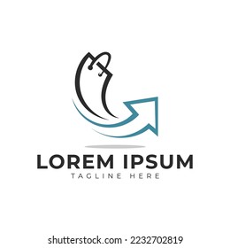 imagen del icono vectorial del logotipo en línea de compras