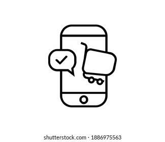 Shopping Online on Mobile VECTOR