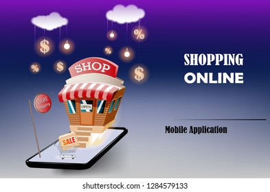 Shopping Online on Website or Mobile Application