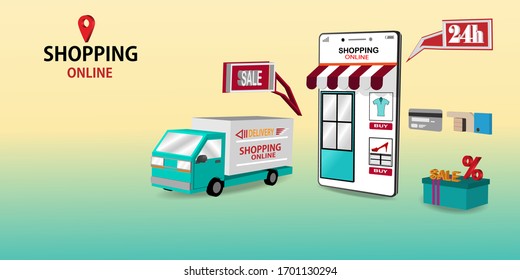 Shopping Online On Website Or Mobile Application