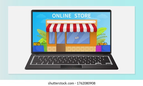 Shopping Online on Website Vector Concept Marketing and Digital marketing