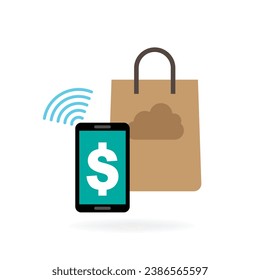 shopping online payment icon concept