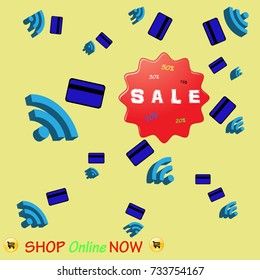 Shopping Online SALE poster for business