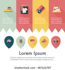 Shopping and online shop icons set