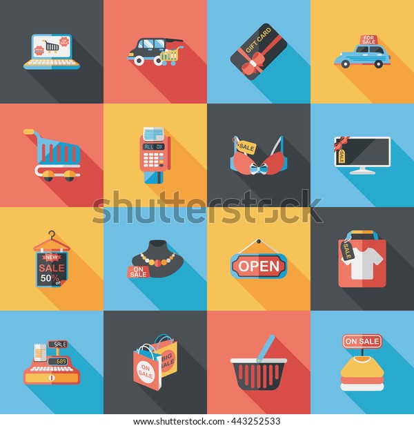 Shopping and online shop icons
set