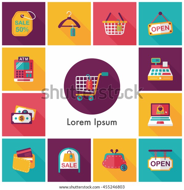 Shopping and online shop icons\
set