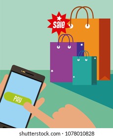 Shopping online from smartphone