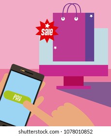 Shopping online from smartphone
