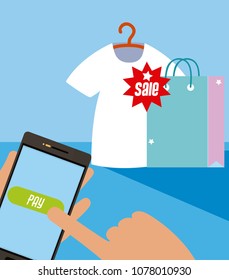 Shopping online from smartphone
