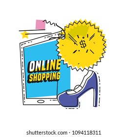 shopping online with smartphone