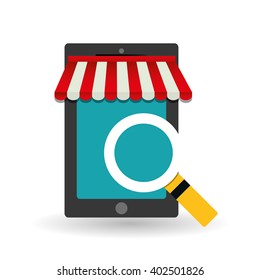Shopping online and smartphone design , vector illustration