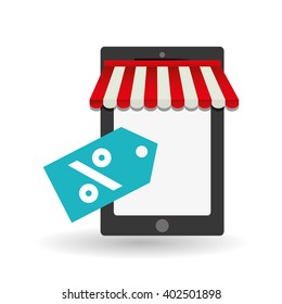 Shopping online and smartphone design , vector illustration