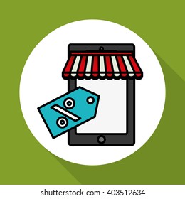 Shopping online and smartphone design , vector illustration, vector illustration