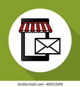 Shopping online and smartphone design , vector illustration, vector illustration