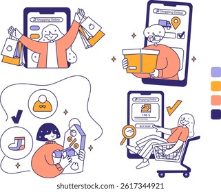 Shopping Online Sticker  for Sale