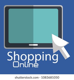 shopping online with tablet