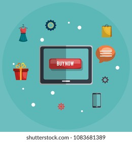 shopping online with tablet