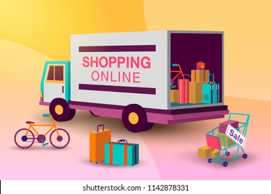 Shopping Online Vector