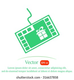 Shopping online vector icon.
