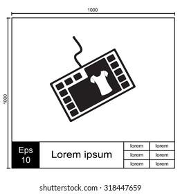 Shopping online vector icon.