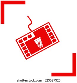 Shopping online vector icon.