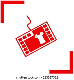 Shopping online vector icon.