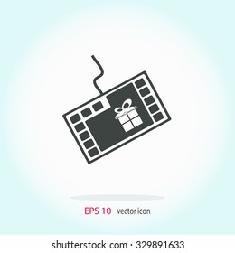 Shopping online vector icon.