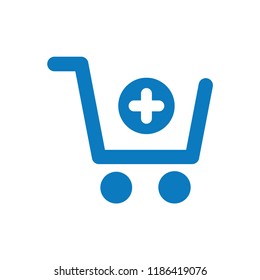 Shopping online vector icon, add to cart