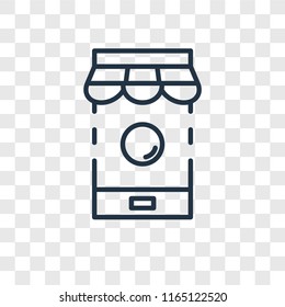 Shopping online vector icon isolated on transparent background, Shopping online logo concept