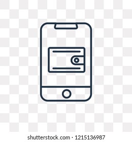 Shopping online vector outline icon isolated on transparent background, high quality linear Shopping online transparency concept can be used web and mobile