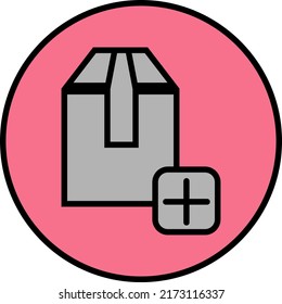 Shopping order parcel, illustration, vector on a white background.