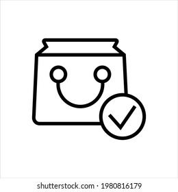 Shopping order vector icon symbol design