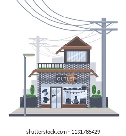 Shopping outlet building