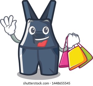 Shopping overalls in the a character shape