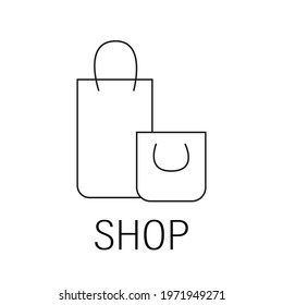 Shopping package icon. Purchase icon. Vector graphics
