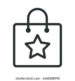 shopping package - minimal line web icon. simple vector illustration. concept for infographic, website or app.