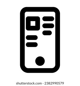 shopping page Icon Vector. Flat black symbol. Pictogram is isolated on a white background. Designed for web and software interfaces.